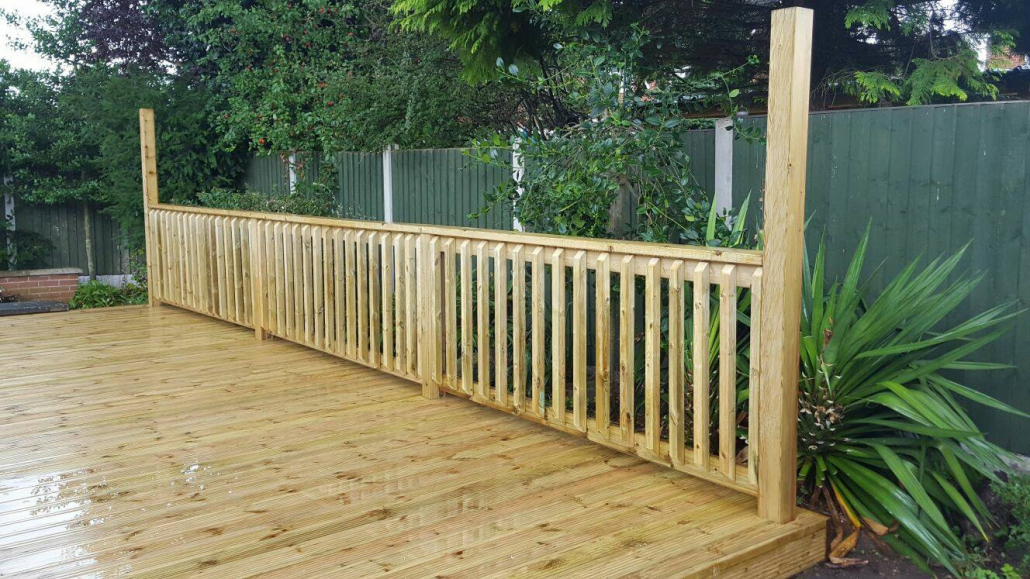 Redwood Timber Decking With Balustrade