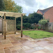 patio area with pergola