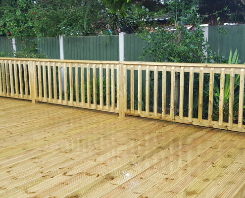 Redwood Timber Decking With Balustrade