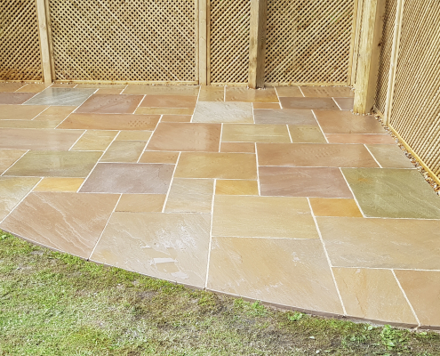 Sandstone paving in Raj Blend