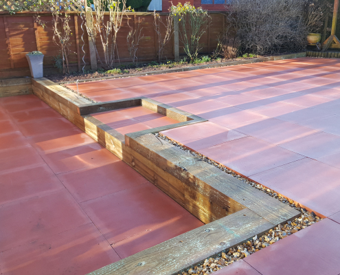 Concrete Paving In Salmon Pink